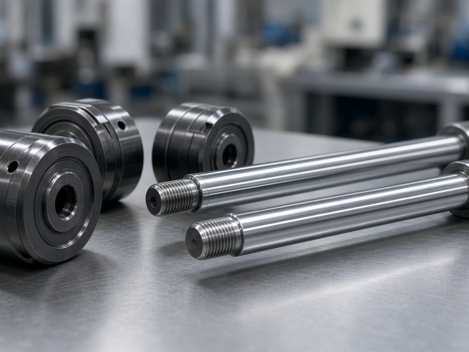 Zylinderdeckel & Kolbenstangen: Fertigung von Hydraulik-Komponenten nach Zeichnung