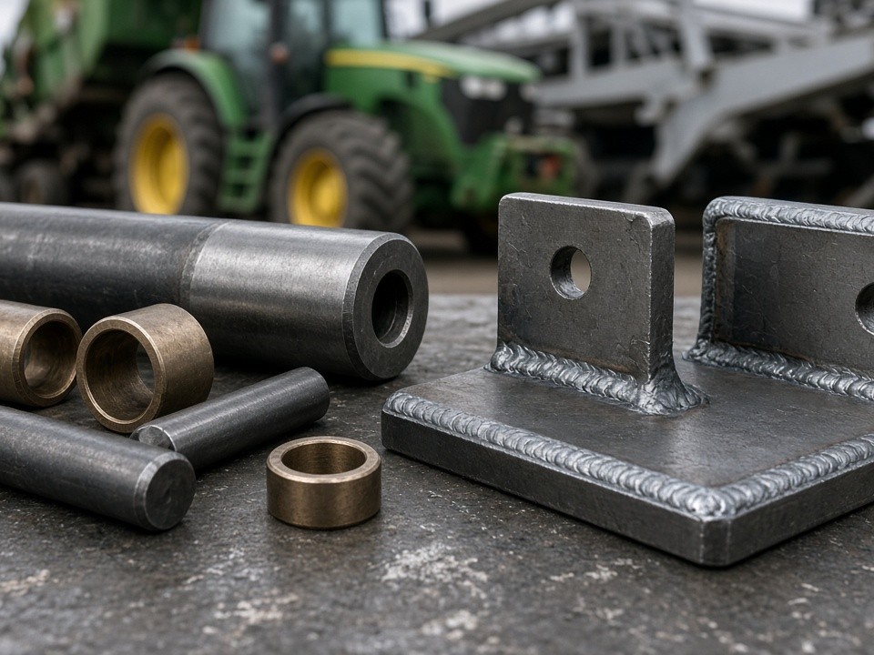 Buchsen, Bolzen & Anschraubplatten fertigen lassen | Zeichnungsteile für Maschinenbau